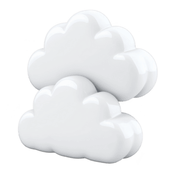 Due lucido bianca nube forme siamo accatastati, la creazione di giocoso e capriccioso design. liscio, brillante superficie riflette luce, dando moderno e pulito aspetto esteriore. Perfetto per digitale o Stampa media png