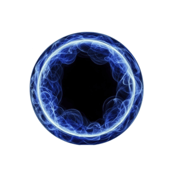 glühend Blau kreisförmig Design mit kompliziert wirbelnd Muster schafft faszinierend und futuristisch Wirkung. abstrakt Kunst Stück ist beschwingt und dynamisch, hervorrufen Sinn von Energie und Bewegung png