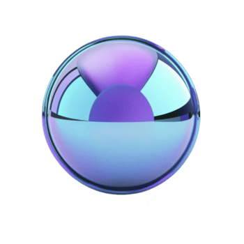 beschwingt, abstrakt 3d Kugel mit glänzend Oberfläche, mit Mischung von lila und Blau Farbtöne, Erstellen futuristisch und dynamisch visuell bewirken png