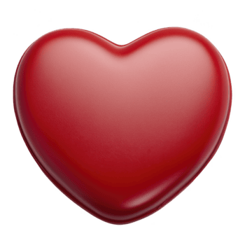 brillante rosso cuore sagomato oggetto con liscio superficie, simboleggiante amore e affetto. vivace colore e lucido finire rendere esso visivamente attraente e emotivo png