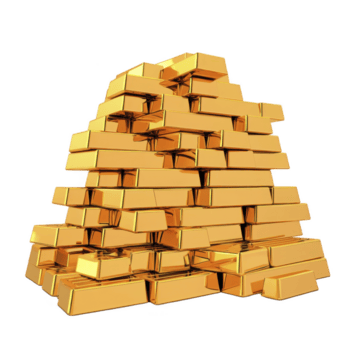 pila di brillante oro barre è disposte nel piramide forma, simboleggiante ricchezza e prosperità. barre siamo riflessivo e ordinatamente accatastati, la creazione di senso di abbondanza e lusso png