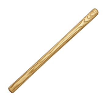 Wooden stick with smooth finish and natural grain pattern, isolated on transparency background. stick is cylindrical and appears to be handcrafted, showcasing its simplicity and elegance png
