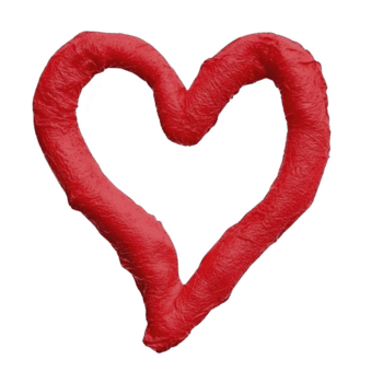 texturerad röd hjärta form med grov yta, symboliserar kärlek och tillgivenhet, står ut mot enkel bakgrund. hjärta vibrerande Färg och unik textur skapa slående visuell png