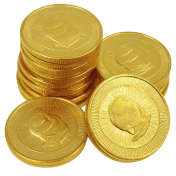 pila di brillante oro monete con sbalzato disegni è visualizzato, in mostra ricchezza e prosperità. monete siamo ordinatamente organizzato, riflettendo leggero e la creazione di lussuoso aspetto png