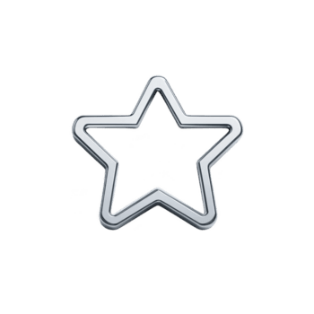 brillante argento stella schema con metallico finire su trasparenza sfondo, la creazione di elegante e moderno aspetto esteriore. stella riflessivo superficie Aggiunge toccare di eleganza e raffinatezza png