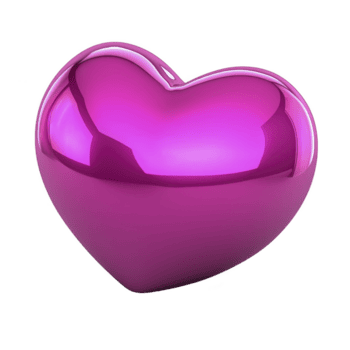 skinande, rosa hjärta formad objekt med reflekterande yta, symboliserar kärlek och tillgivenhet. glansig Avsluta lägger till modern och vibrerande Rör, framställning den visuellt lockande png