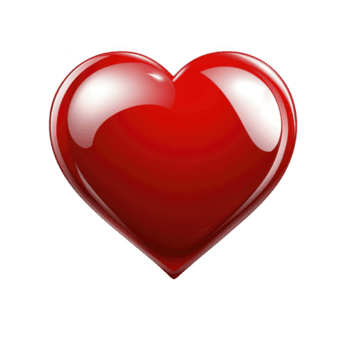 brilhante vermelho coração símbolo com lustroso terminar, refletindo luz e transmitindo amor e afeição. coração é centrado em avião fundo, enfatizando Está vibrante cor e suave textura png