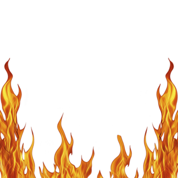 vivace Schermo di arancia e giallo fiamme balli contro trasparenza sfondo, la creazione di dinamico e intenso visivo effetto. ardente scena evoca calore e energia png