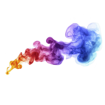 vibrante remolino de vistoso fumar transiciones desde calentar naranja a frio azul, creando dinámica y artístico visual efecto. fluido movimiento y degradado matices evocar sentido de creatividad y energía png