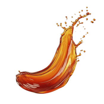 Questo Caratteristiche dinamico spruzzo di liquido curvo forma, somigliante Banana, con vivace arancia e rosso tonalità. fluido movimento e lucido struttura creare senso di energia e movimento.liquido spruzzo Banana png