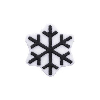 nero e bianca fiocco di neve icona con semplice geometrico design su trasparente sfondo. fiocco di neve ha sei simmetrico braccia, la creazione di classico inverno simbolo png