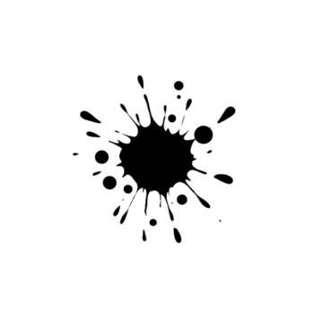 nero inchiostro schizzare con irregolare bordi e goccioline radiante verso l'esterno, la creazione di dinamico e artistico effetto. schizzare è isolato su trasparenza sfondo, sottolineando suo astratto modulo png