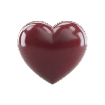 brillante, in profondità rosso cuore sagomato oggetto con liscio superficie, simboleggiante amore e affetto. lucido finire Aggiunge toccare di eleganza e calore per design png