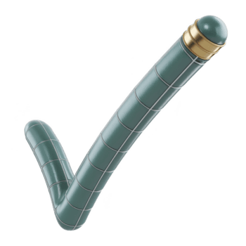 verde, flexible lápiz con marca de verificación forma y borrador fin, simbolizando creatividad y aprobación. lápiz único diseño agrega juguetón toque a sus funcionalidad png