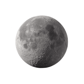 beeld shows gedetailleerd visie van maan oppervlak, markeren haar kraters en structuur tegen transparantie achtergrond. maan verschijnt in vol fase, presentatie van haar robuust terrein png