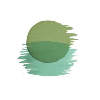 cirkulär abstrakt design funktioner grön och kricka Färg palett med texturerad borsta slag, skapande harmonisk och konstnärlig sammansättning. blandning av färger framkallar känsla av lugna och kreativitet png