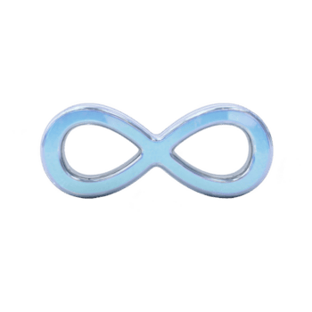 regnbågsskimrande oändlighet symbol med slät, reflekterande yta, uppsättning mot enkel bakgrund, representerar ändlös möjligheterna och kontinuitet png