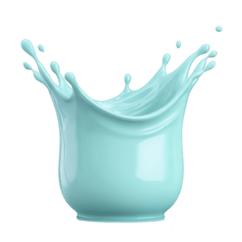 Vibrant splash of light blue liquid forms dynamic, artistic shape against transparency background, evoking sense of motion and fluidity. glossy texture and smooth curves create visually striking png