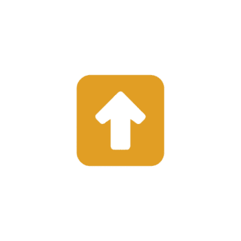 Yellow square sign with black upward arrow indicating direction or movement. simple design is clear and easily recognizable, often used for navigation or guidance purposes png