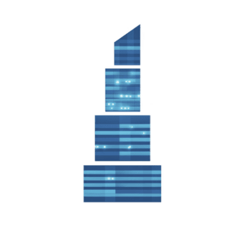 Stack of blue gift boxes with striped pattern and glowing lights creates festive and modern appearance. boxes are arranged in tiered structure, adding sense of height and elegance png