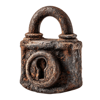 antico arrugginito lucchetto un' volte passaggio png