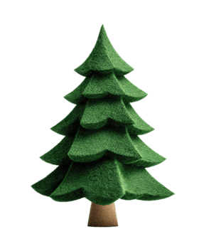 asymétrique se sentait arbre sculpture avec doux texture et Naturel base soutien isolé sur transparent Contexte. png