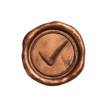 en runda koppar vax täta med en Uppfostrad bock och oregelbunden poolade kanter, matt patina och bra repor synlig, isolerat på transparent bakgrund. png