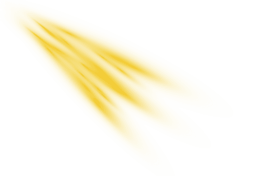 Light beam with golden yellow rays and glowing sunbeam flare creating abstract soft gradient shimmer burst sparkle, illuminated energy flash on transparent background png