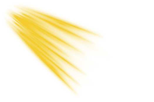 Light beam with golden yellow rays, glowing sunbeam flare creating abstract soft gradient shimmer burst sparkle and illuminated energy flash on transparent background png