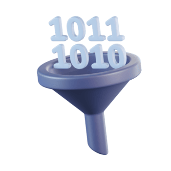 datos binario filtrar 3d icono png