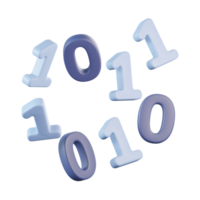 dados binário 3d ícone png