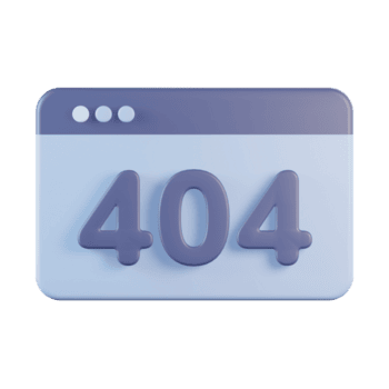 Browser Page Not Found Error 404 3D Icon png