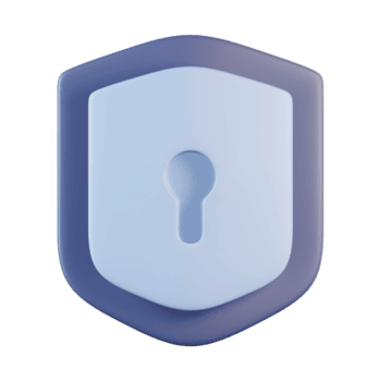 Protected Keyhole Access Security Shield 3D Icon png