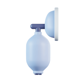 Manual Resuscitator Mask Front View 3D Icon png