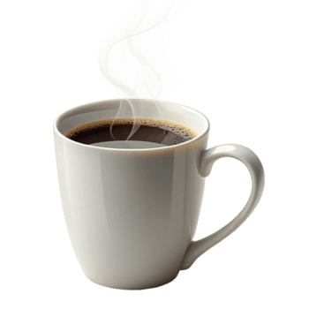 aromático café dentro uma branco caneca uma caloroso e convidativo beber png