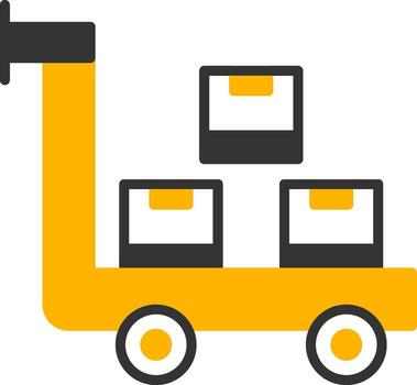 Batch Order Picking Process Glyph Two Color vector