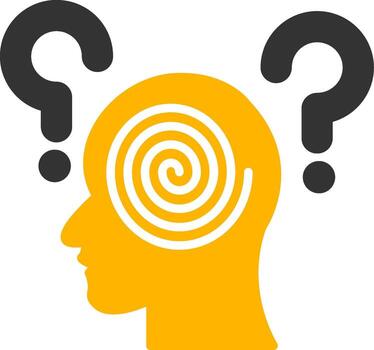 visual alucinación episodio glifo dos color vector