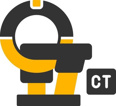 Connecticut escanear máquina glifo dos color vector