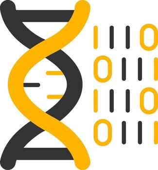Genetic Code Structure Glyph Two Color vector
