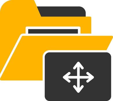 Drag and Drop Glyph Two Color vector