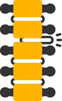 Spinal Bone Column Glyph Two Color vector