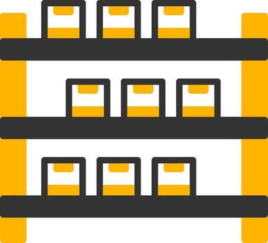 Industrial Racking System Layout Glyph Two Color vector