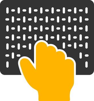 superficie textura sensación símbolo glifo dos color vector