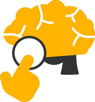 Neurological Trigger Point Glyph Two Color vector