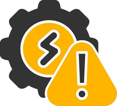 Electrical Troubleshooting Process Glyph Two Color vector