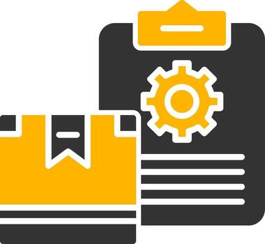 Digital Inventory Management System Glyph Two Color vector