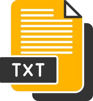Plain TXT File Glyph Two Color vector