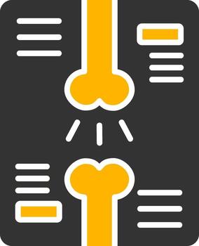 Bone X Ray Scan Glyph Two Color vector
