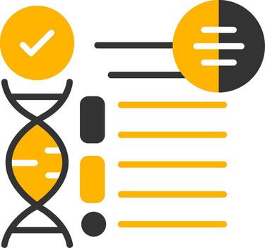 DNA Testing Procedure Glyph Two Color vector