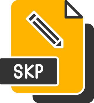 SketchUp SKP File Glyph Two Color vector